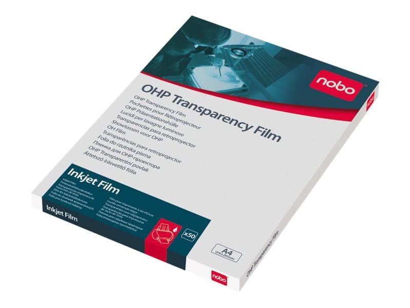 Transparent bläckstråle Nobo A4 (210x297 mm) klar OHP-film - (50 st.)