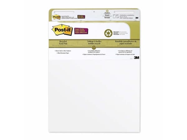 Post-it Easel Pad 559RP - Easel - 635 x 762 mm - 30 arkkia - valkoinen - yksittäinen (2 kpl)