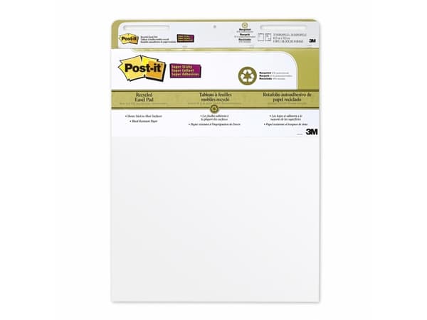 Post-it Easel Pad 559RP - Easel - 635 x 762 mm - 30 arkkia - valkoinen - yksittäinen (2 kpl)