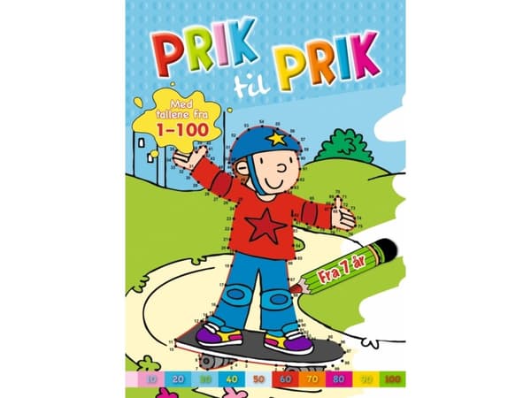 Med tallene fra 1-100 - Prik til prik - fargeleggings- / aktivitetsbok