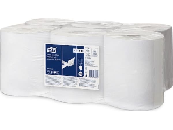 Håndklædeark Tork H12 Advanced hvid 2-lags enMotion 143m hvid - (6 ruller pr. karton)