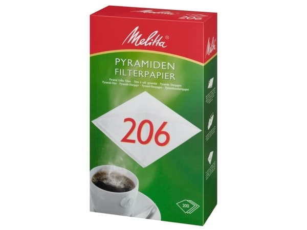 Pyramidisuodatin nro 206 Valkoinen,200 kpl/krt