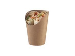 Bæger Wrap Ø80/60x70/110 mm Brun,1000 stk/krt