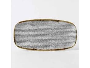 Serveringsfad Stonecast 34.4x23.4 cm Porcelæn Grå,6 stk/krt