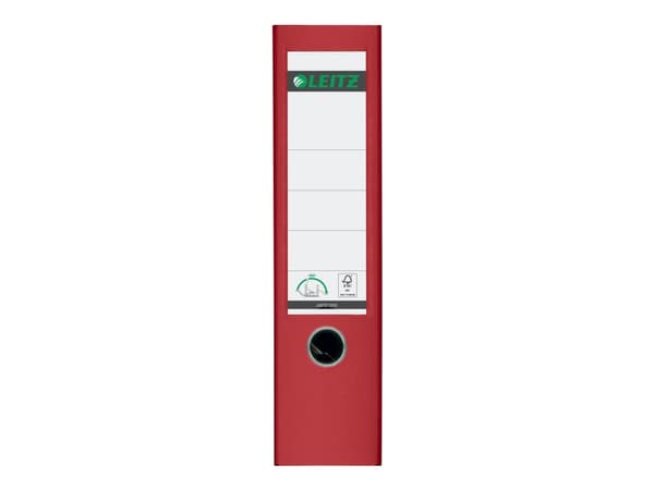 Leitz 180° - Spakbågesfil - ryggbredd: 80 mm - för A4 (210 x 297 mm) - kapacitet: 600 ark - röd