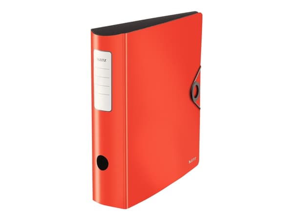 Leitz 180° Active Solid - Spakbågesfil - ryggbredd: 80 mm - för A4 - kapacitet: 500 ark - röd