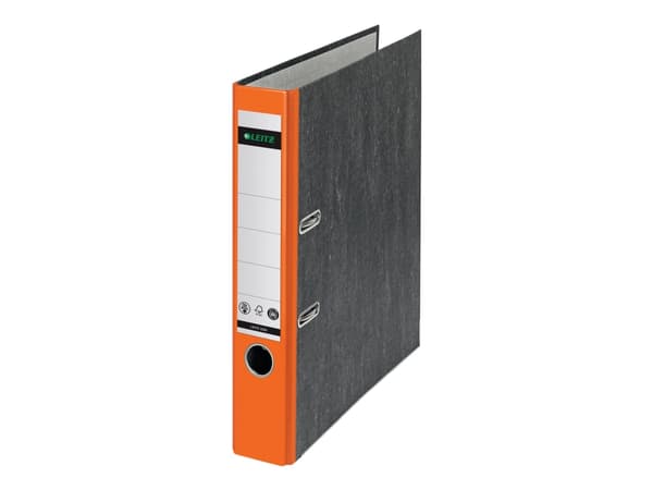 Leitz - Spakbågesfil - ryggbredd: 52 mm - för A4 (210 x 297 mm) - kapacitet: 350 ark - orange