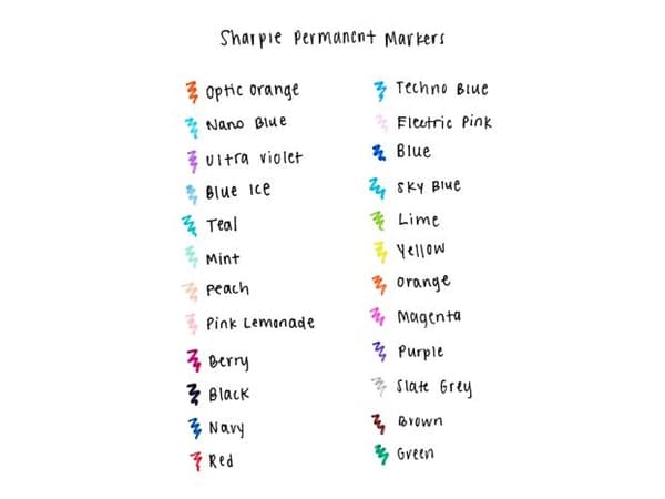 Marker Sharpie Fine 1,0 mm permanent med 20 stk. ass. farver