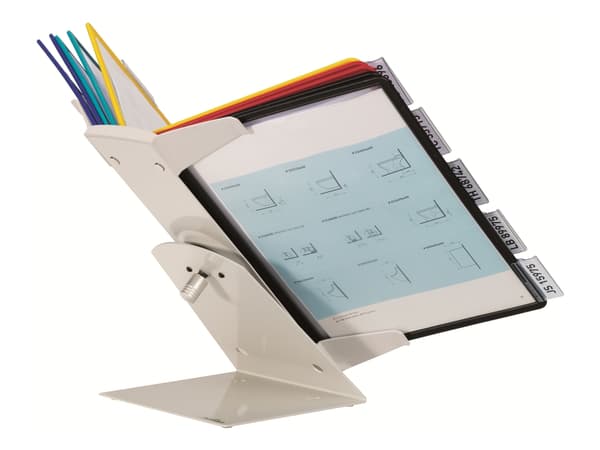DURABLE VARIO PRO - Displaypanelsystem - veggmonterbar, stasjonær - 10 rom - for A4 - svart, gul, rød, grønn, mørk blå