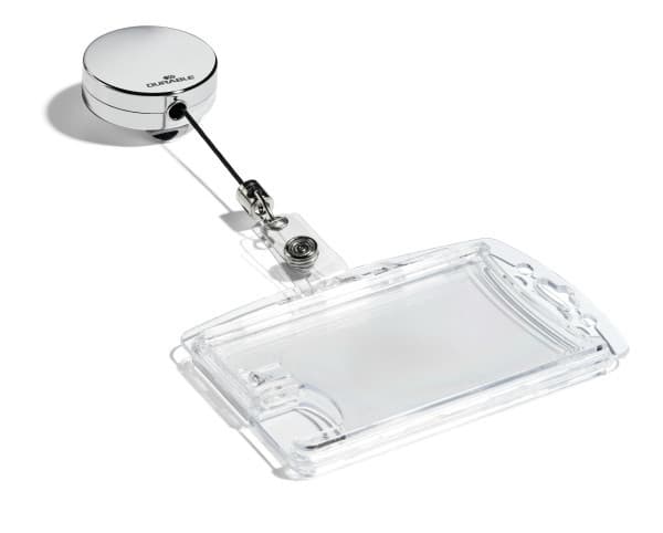 Yoyo til ID-kortholder, Durable, aluminium, pakke a 10 stk