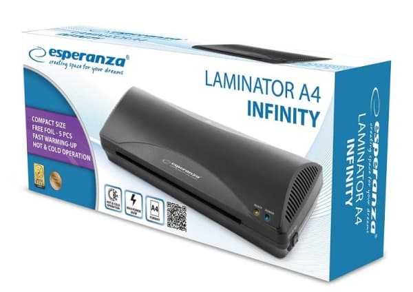 Esperanza EFL001 lamineringsmaskin Kold/varm lamineringsmaskin 250 mm/min Sort