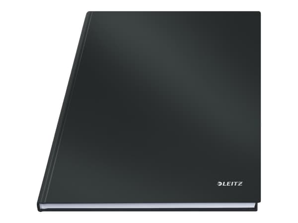 Leitz Solid - Notisbok - A4 (210 x 297 mm) - 80 ark / 160 sider - linjert - svart - plast