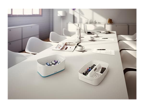 Leitz MyBox, Säilytyslaatikko, Sininen, Valkoinen, Suorakulmainen, ABS-synteettinen, Yksivärinen, 246 mm