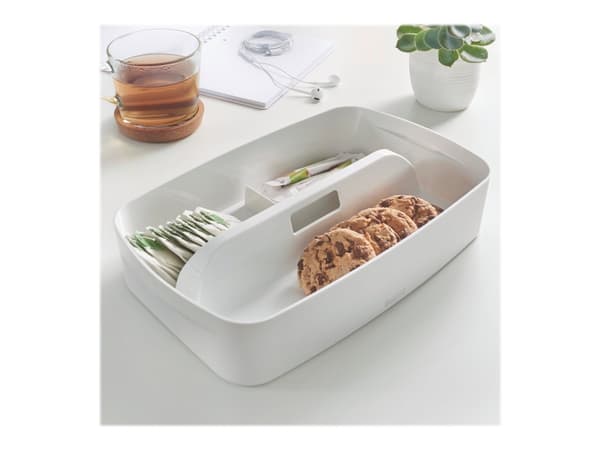 Leitz MyBox, Säilytyslaatikko, Valkoinen, Suorakulmainen, Akryylinitriilibutadieenistyreeni (ABS), Yksivärinen, 307 mm