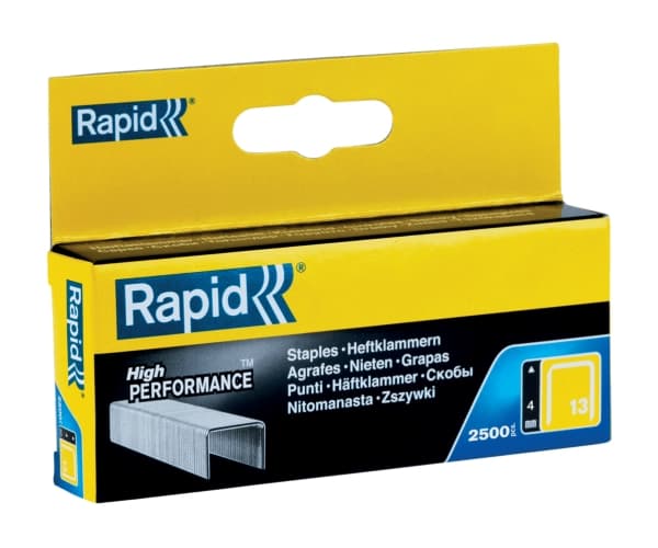 Rapid 11825725, Pakke med stifter, 4 mm, Festing, Merking, 2500 stifter, Galvanisert metall, Sølv