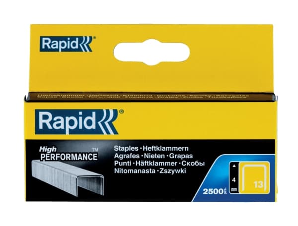 Rapid 11825725, Pakke med stifter, 4 mm, Festing, Merking, 2500 stifter, Galvanisert metall, Sølv