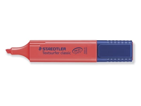 Tekstmarker Staedtler 364 rød Textsurfer Classic - (10 stk.)