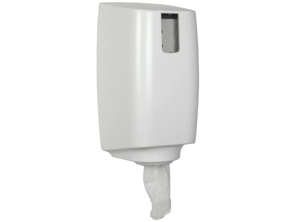 Dispenser för handduksrulle - Vit Classic, Mini, 16,5x18,5x33cm, vit, plast, centrumdragning
