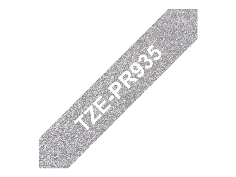 Brother TZe-PR935 etikett-tejp Vitt på silver