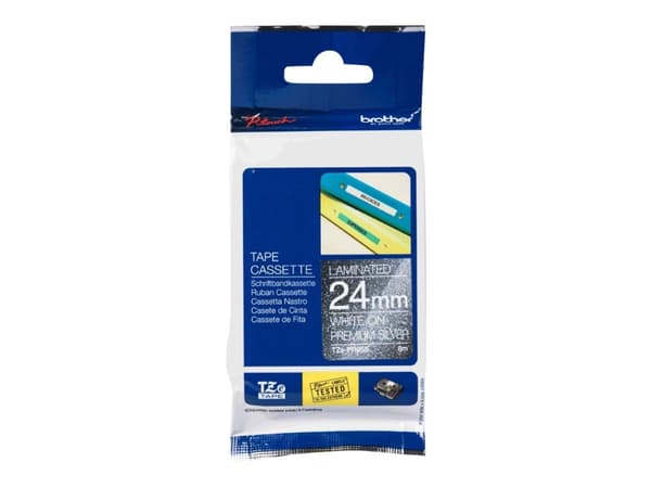 Brother TZe-PR955, Valkoinen hopealla, TZe, Brother, 2,4 cm, 8 m, 1 kpl