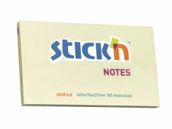 Notes Stick'N gul 76x127mm 100blade - (12 stk.)