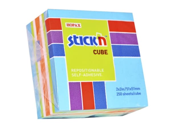 Notes Stick'N Mini Cube blå 51x51mm 250blade - (12 stk.)