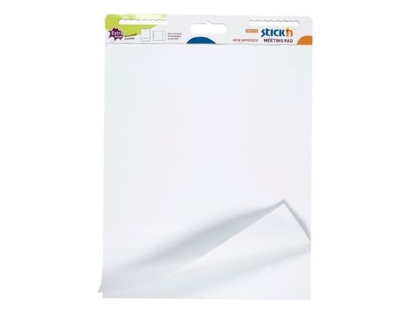 Flipoverpapir selvklæbende 72x62 cm hvid 30ark/blk - (30 ark pr. stk. x 2 stk.)