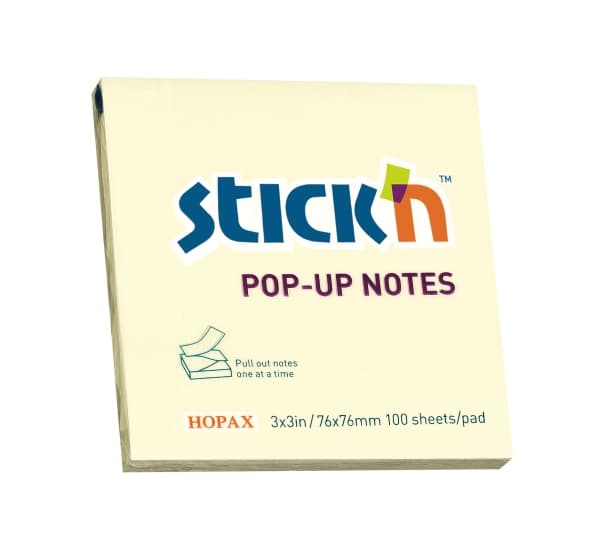 Z-notes Stick'N gul 76x76mm 100blade - (12 stk.)