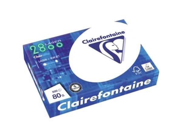 Clairefontaine A4 80g 500 sht, 80 g/m², Valkoinen, 20 - 80%, 15 - 35 °C, 0 - 40 °C, 20 - 80%