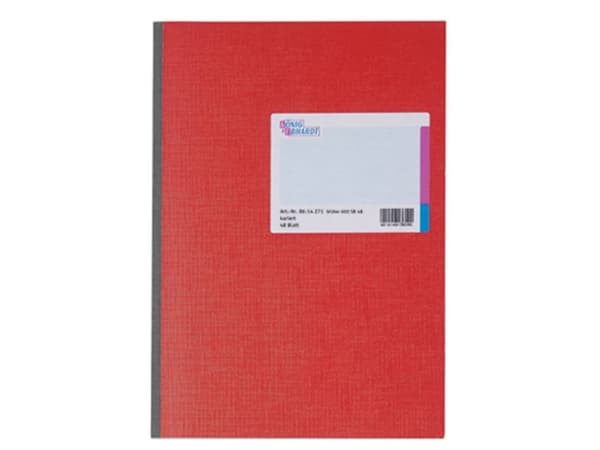 König & Ebhardt Kladde 8614271 Notesbog karieret Rød Antal blade: 48 DIN A4