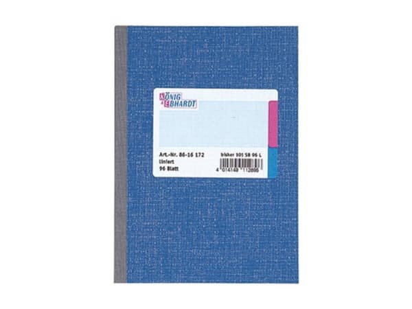 König & Ebhardt Kladde 8615172 Notesbog linieret Blå Antal blade: 96 DIN A5