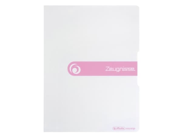 Herlitz Zeugnisse, Konvensjonell filmappe, A4, Polypropylen (PP), Hvit, Portrett, 1 stykker