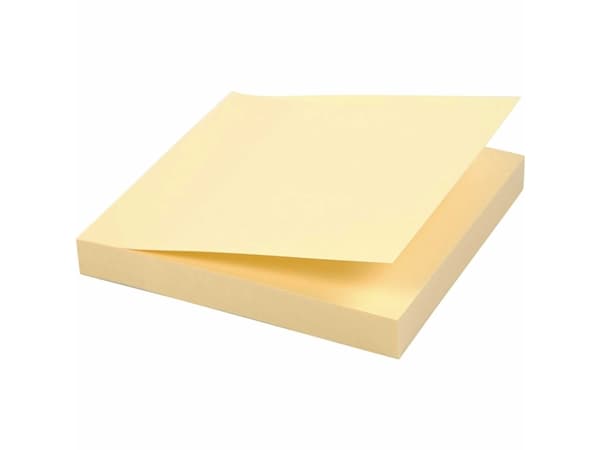 Notes Q-line Stick'N gul 76x76mm - (12 stk. pr. pakke)