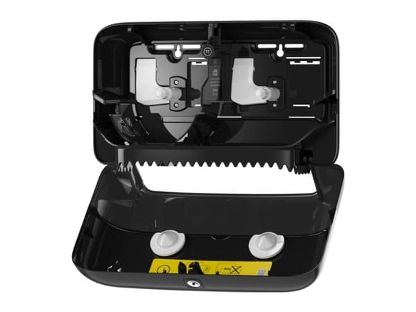 Annostelija Tork Midsize Twin T7 sort t/toiletpapir u/paphylse