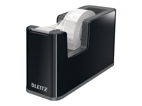 Leitz Duo Colour - Dispenser med kontortape - skrivebord - svart dispenser, opakt hvitt bånd