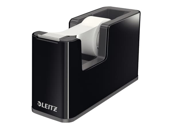 Leitz Duo Colour - Dispenser med kontortape - skrivebord - svart dispenser, opakt hvitt bånd