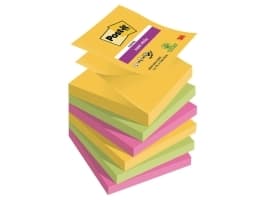 Post-it® Super Sticky Z-Notes Carnival Collection, 6 blokke, 76 mm x 76 mm