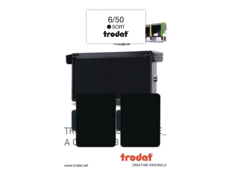 Stempelpude Trodat 6/50 sort (2 stk.)