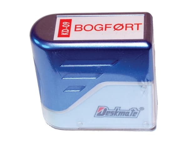Stempel Deskmate 'BOGFØRT'