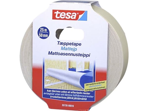 Tæppetape tesa® dobbeltklæbende 50 mm x 25m