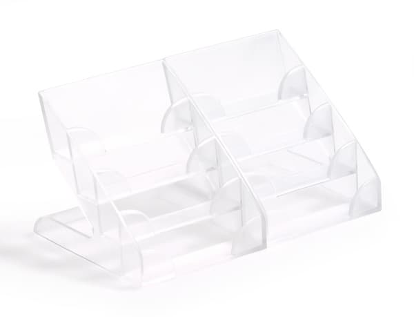 Visitkortholder Durable, transparent med 4 rum