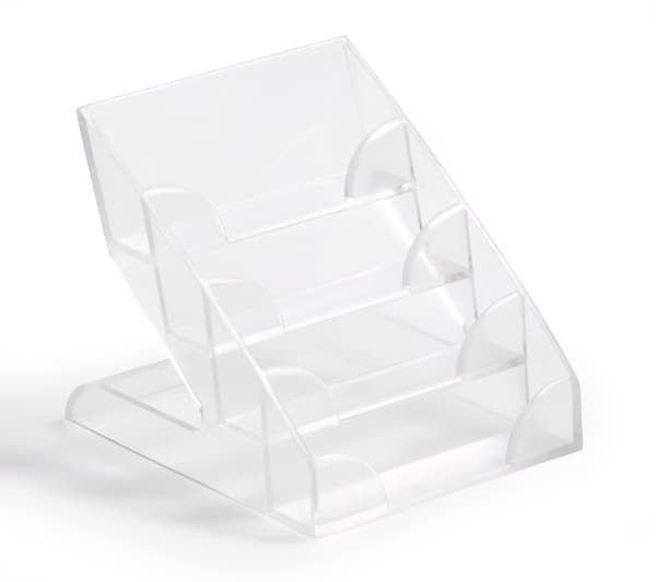 Visitkortholder Durable, transparent med 4 rum