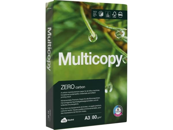 Printerpapir MultiCopy Zero A3 80g hvid - (550 ark)