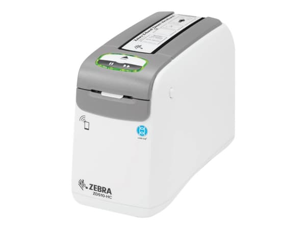 Zebra ZD510-HC - Etikettskrivare - direkt termisk - Rulle (3,02 cm) - 300 dpi - upp till 102 mm/sek - USB 2.0, LAN, USB-värd, Wi-Fi(ac), Bluetooth 4. Vit