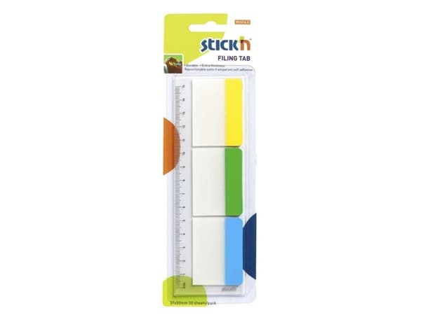 Tabs Stick'N kraftig röd/gul/grön 37x50mm 3x10 ark/pk