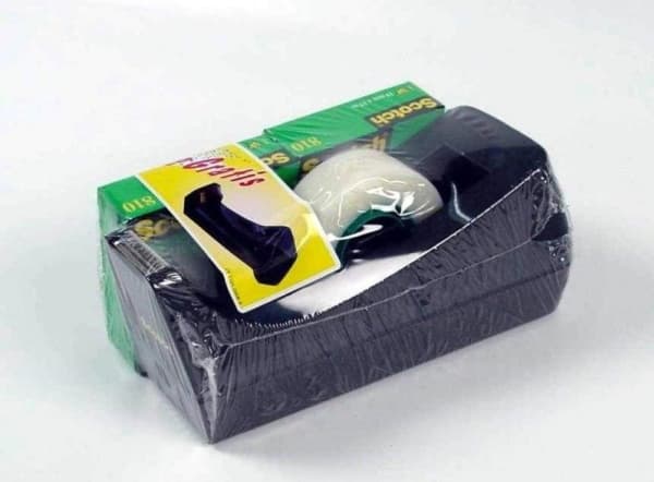 Borddispenser Scotch® C38 sort +3 ruller Magic™ 810 tape 19mm x 33m