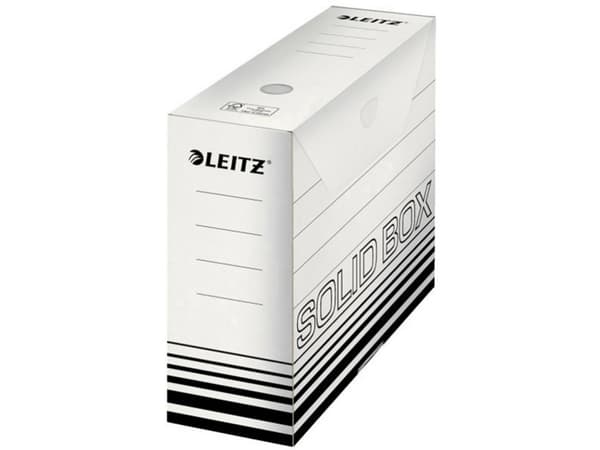 Leitz File Box 6128-00-01 100 mm x 257 mm x 330 mm Kartong vit, svart 10 st