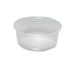 Salladsbägare 200 ml Ø101x43 mm Rund PP Klar, 100 st/pk