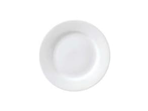 Tallerken Flad med fane Superwhite Ø26 cm Porcelæn Hvid,stk