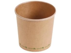 Papbæger Soup-To-Go 780ml 26oz Ø118xH110mm Pap/PLA Brun,15 ps x 25 stk/krt
